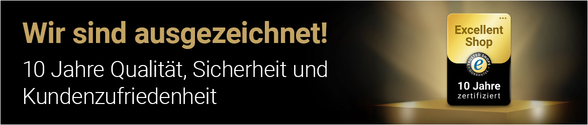 Wir sind ausgezeichnet! 10 Jahre Qualität, Sicherheit und Kundenzufriedenheit.